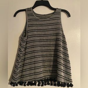 Black and white blouse